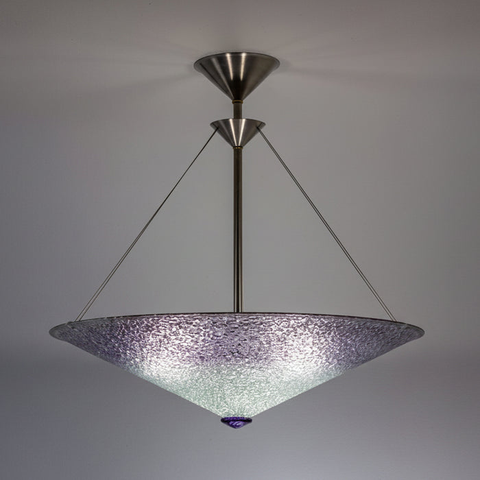 Eggplant Art Glass Pendant Lamp