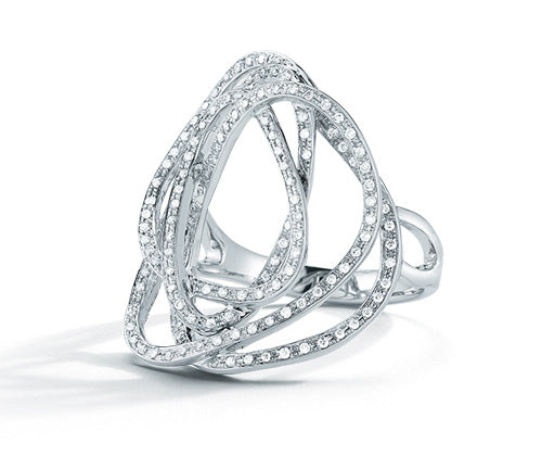 Scribble Pave Tangle Ring