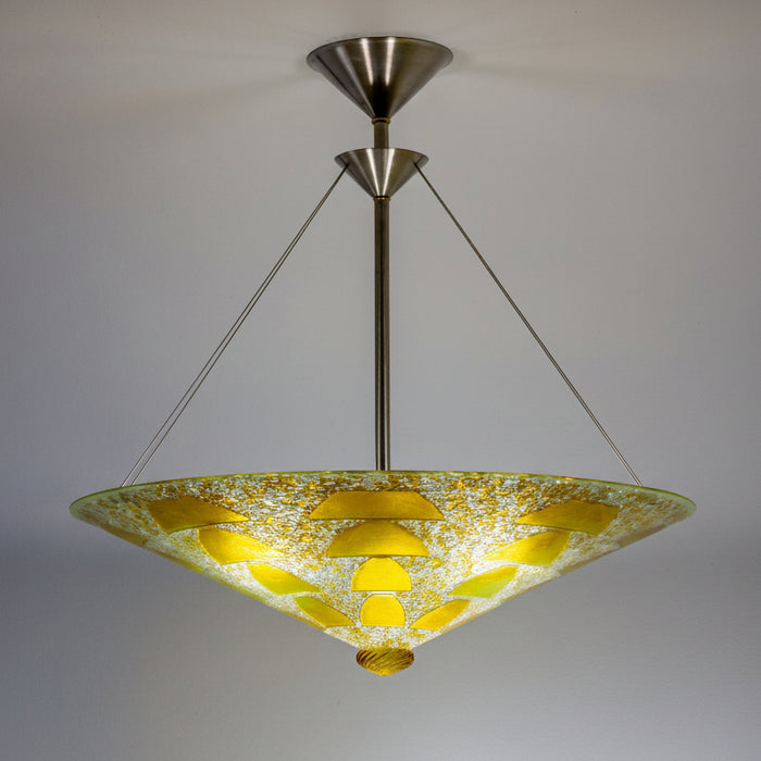 Southwest Basket Art Glass Pendant Lamp
