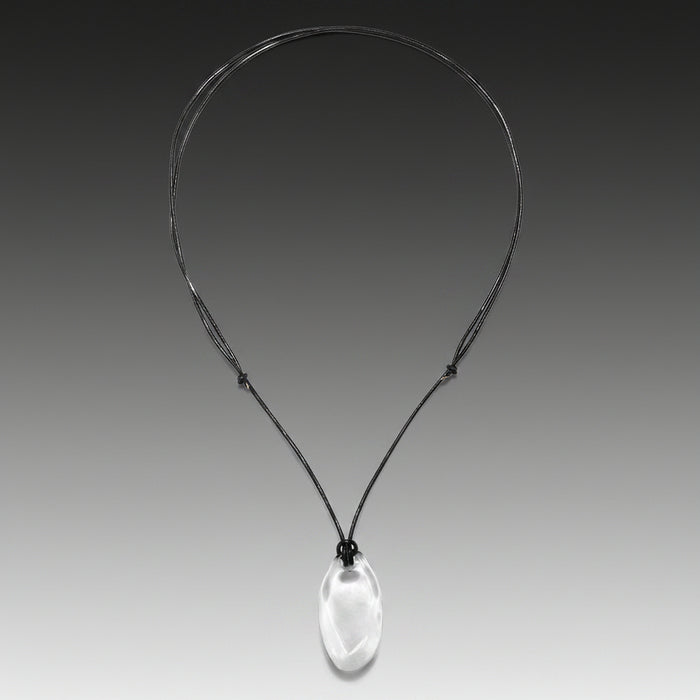 Glass Pebble Pendant Necklace