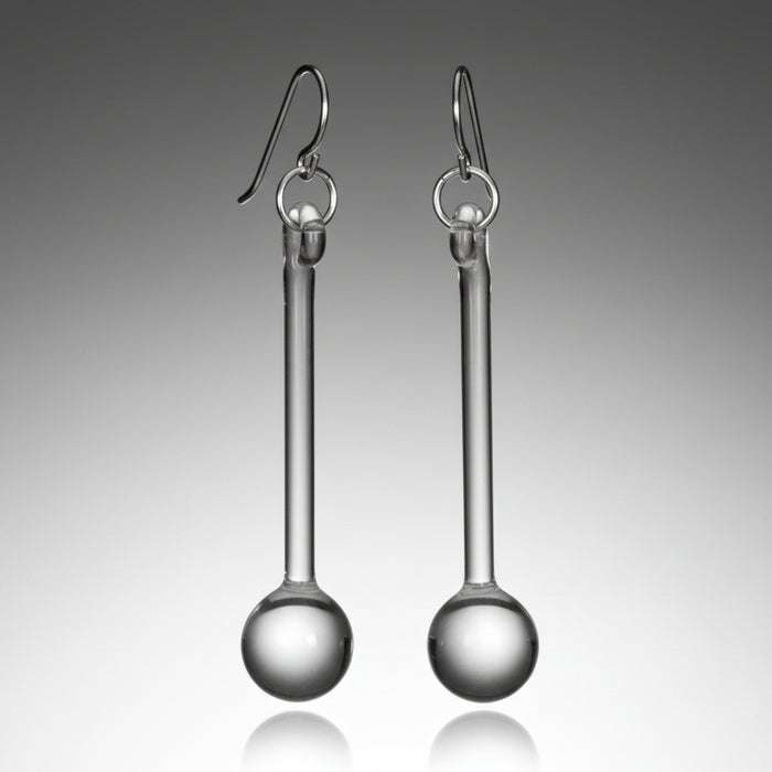 Glass Pendant Ball Drop Earrings