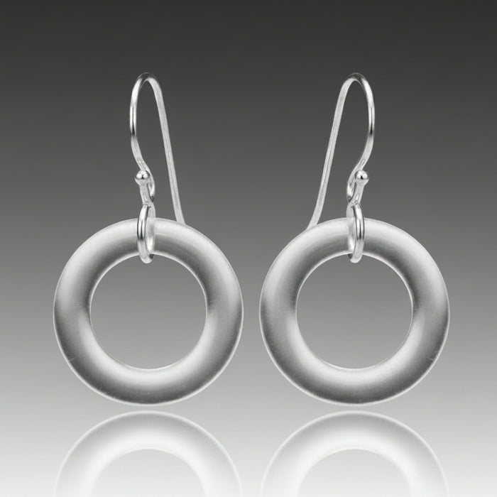Glass Single Circle Earrings