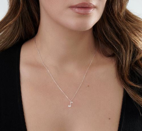 Graffiti Music Note Icon Necklace