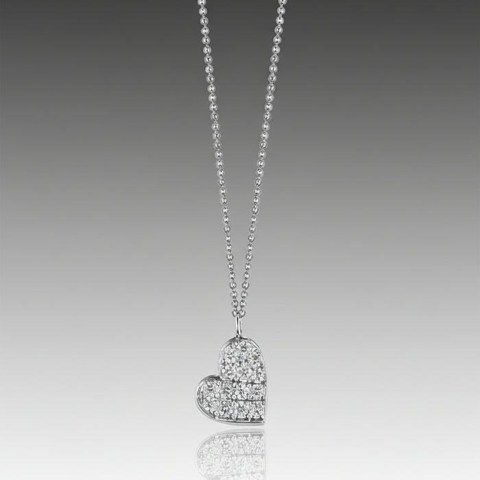 Graffiti Heart Diamond and Gold Necklace