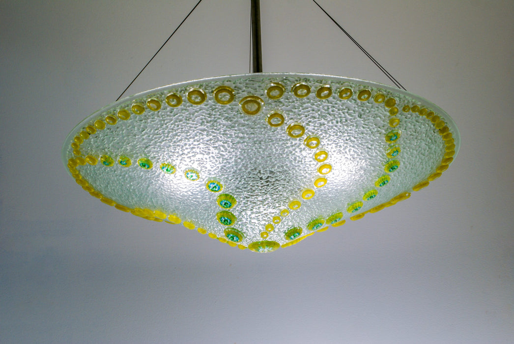 Cane Buttons Art Glass Pendant Lamp