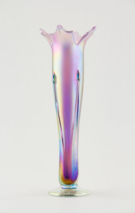 Purple Iridescent Flower Vase