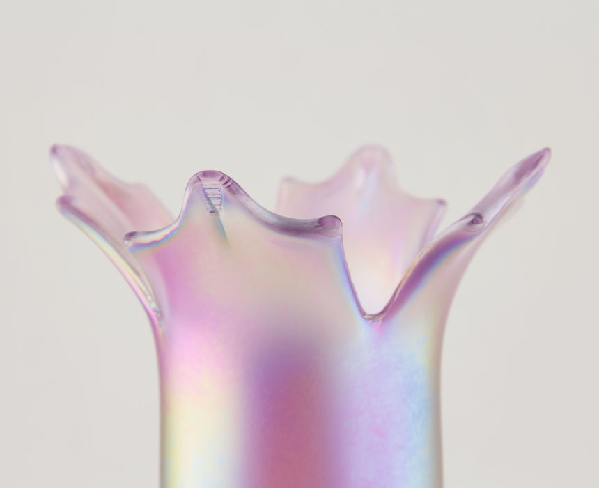 Purple Iridescent Flower Vase