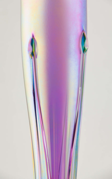 Purple Iridescent Flower Vase