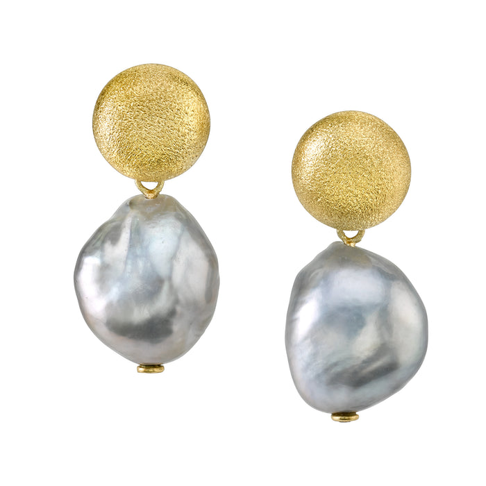 Baroque Tahitian Pearl Drop Earrings