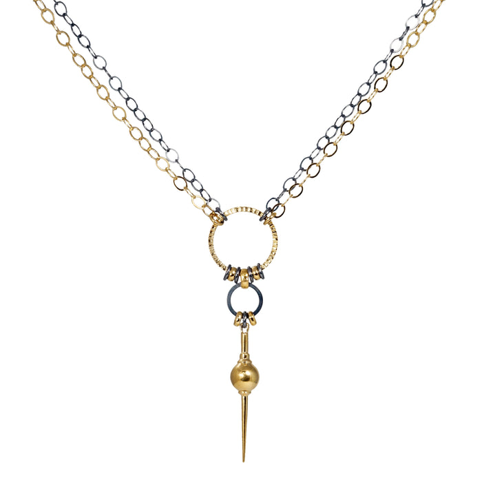 Black & Gold Simple Avalon Necklace