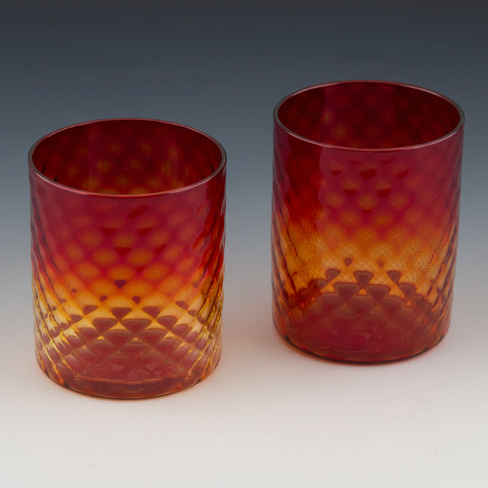 Red Ombre Art Glass Tumbler