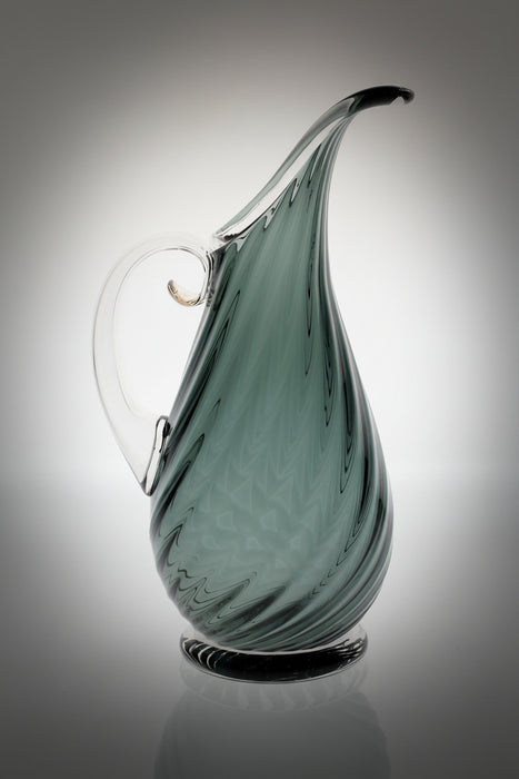 Roxy Grey Art Glass Pitcher