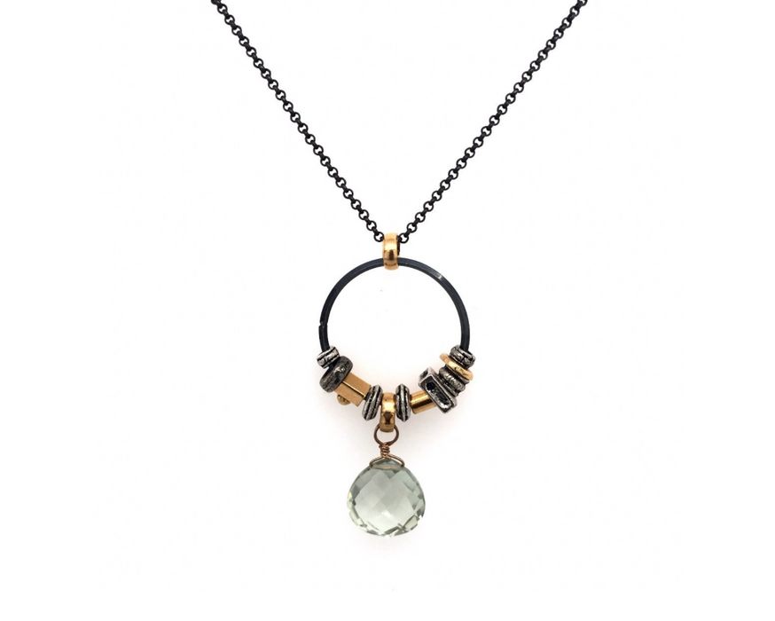 Green Amethyst Elements Necklace