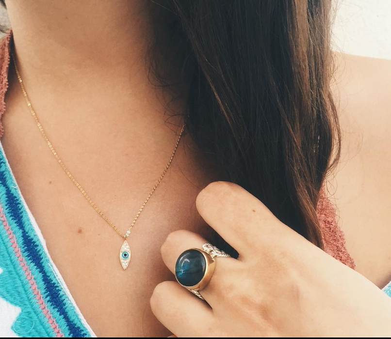 Graffiti Evil Eye Necklace