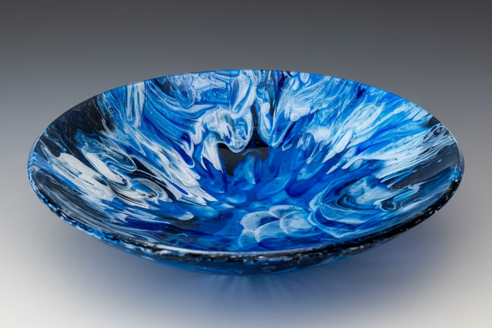 Summer Storm II Art Glass Bowl