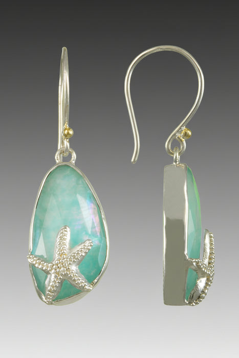 Starfish Simple Stone Earrings