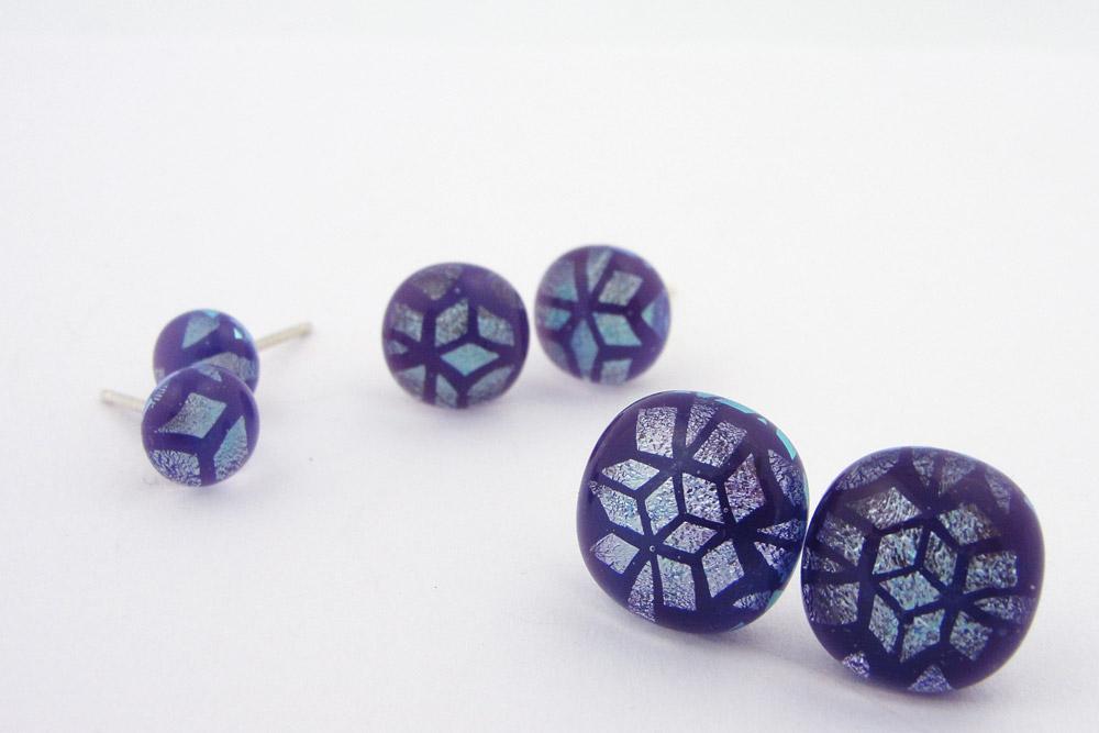 Sephirot Purple Post Earrings