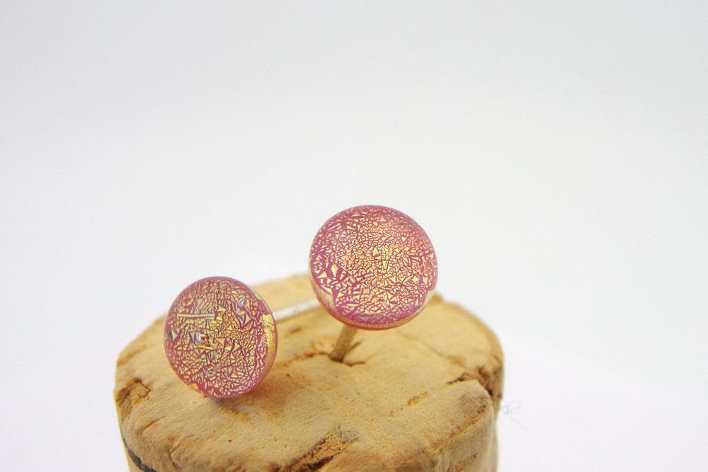 Small Pink Zarape Post Earrings