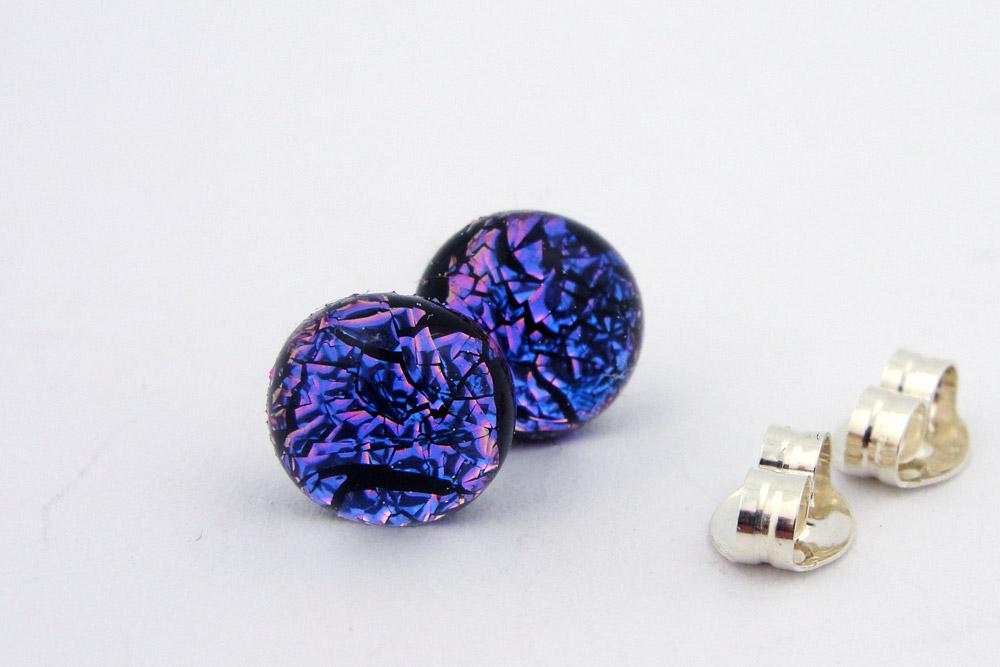 Purple-Pink Special Dots #2 Post Earrings