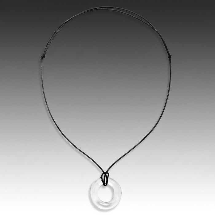 Glass Circle Pendant Necklace