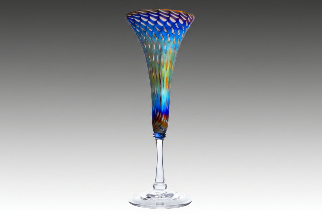 Clear Honeycomb Flute Glass