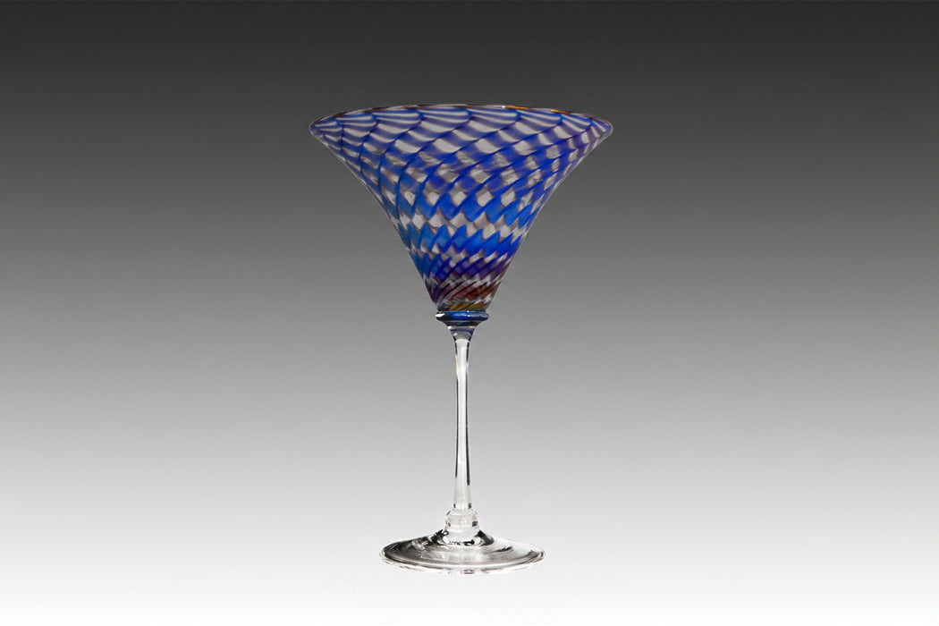 Clear Honeycomb Martini Glass