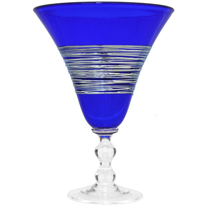 Cobalt Silverspun Water Glass