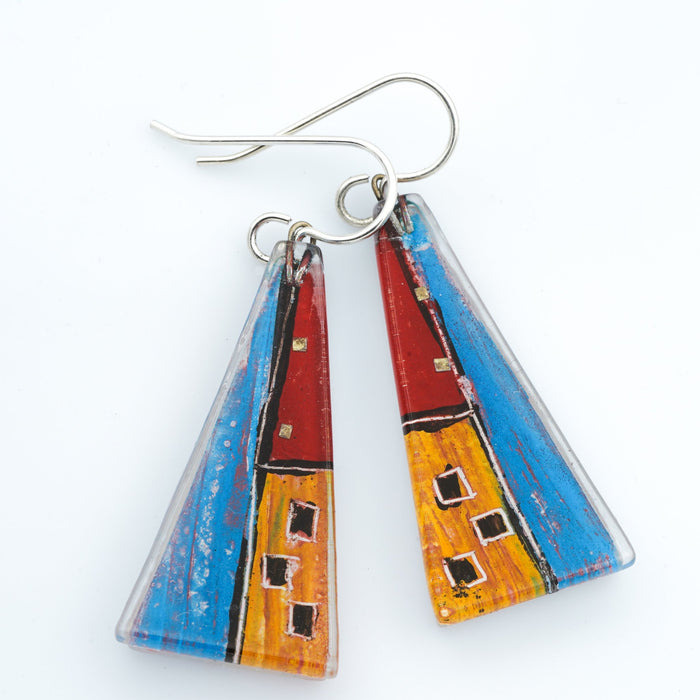 Large Künsthaus Triangle Earrings