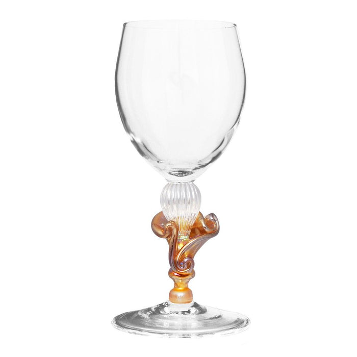 Amber King Water Glass Gold