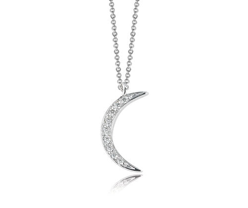 Graffiti Crescent Moon Necklace