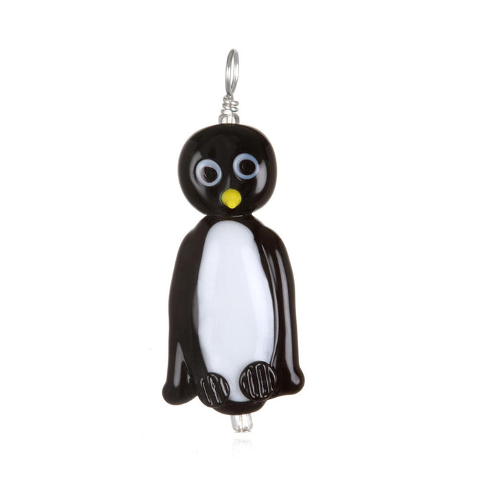 Glass Penguin Pendant Necklace