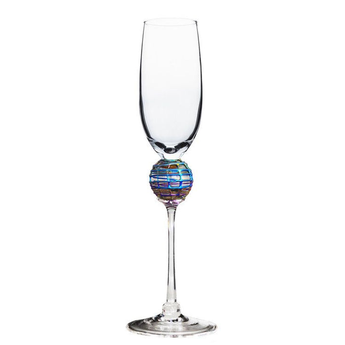 Iridescent Latitude Champagne Glass