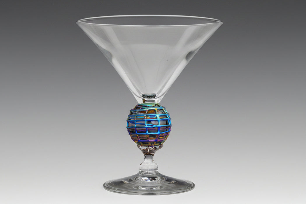Iridescent Latitude Short Martini Glass