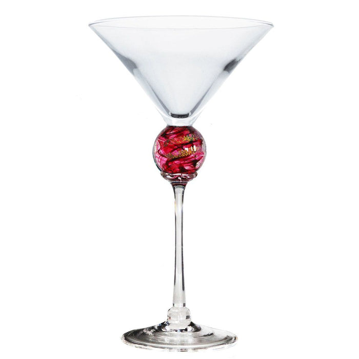 Ruby Planet Martini Glass