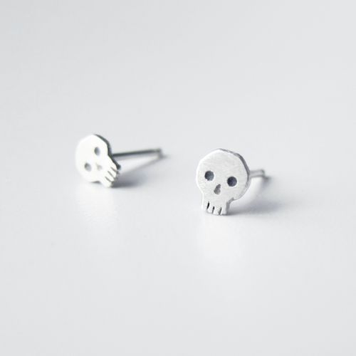 Single Skull Stud Earrings