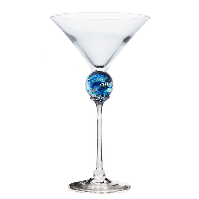 Turquoise Planet Martini Glass