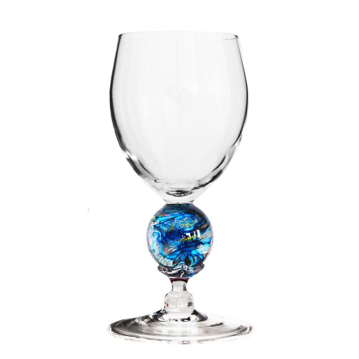 Turquoise Planet Water Glass